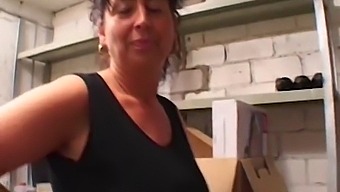 Mature Woman With Big Breasts Gets Fucked In The Garage