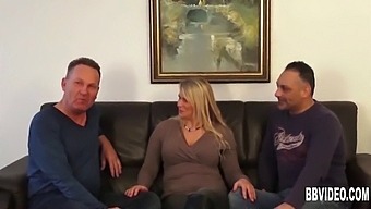 Voluptuous German Mother Handles Dual Penetration