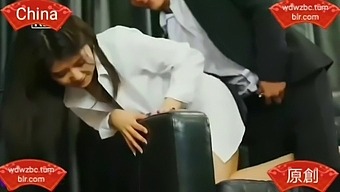 Asian Model Enjoys Footjob And Ballbusting In China