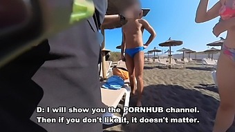 Italian Nudist Girl Gives A Public Blowjob To A Stranger On The Beach
