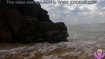 Passionate Couple Enjoys Steamy Sex On A Public Beach