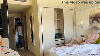 Hotel Maid Joins In On Exhibitionist'S Dick Flashing And Jerking Off Session