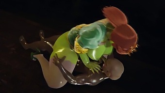 Shrek'S Princess Fiona Gets Filled By Orc In 3d
