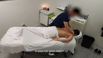 Emma Returns For A Second Session, A Busty, Flirtatious Milf Eager For Another Round With Her Masseur!