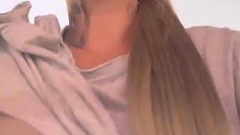 Working Out At The Gym Gave Me A Warm Sensation. I Removed My T-Shirt And Unleashed My Big, Wet Pussy.