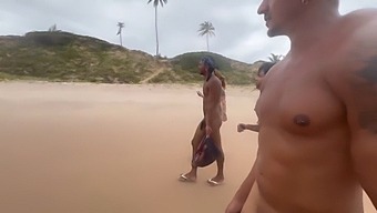 My Voluptuous Girlfriend Joins Me For A Day Of Sunbathing And Swimming At The Beach In The Nude
